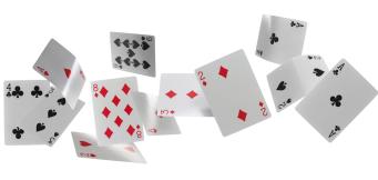 Three card poker og hole-carding bias ved en ace-blandingsmaskine